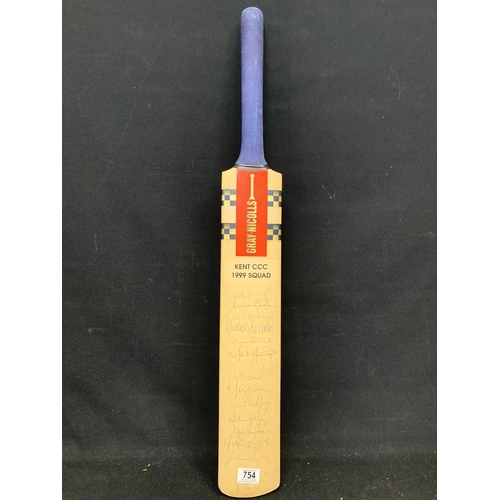 754 - Signed Kent Count Cricket Club 1999 Squad bat