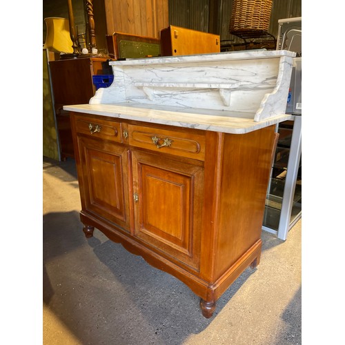 100A - A French washstand sideboard with white marble top