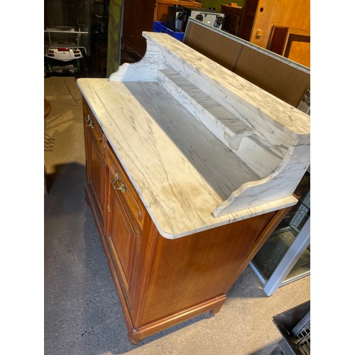 100A - A French washstand sideboard with white marble top