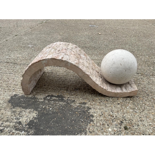 50C - A large stone effect table base / ornament