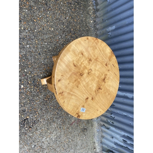 50E - An Art Deco style birds eye maple circular occasional table 60 diameter