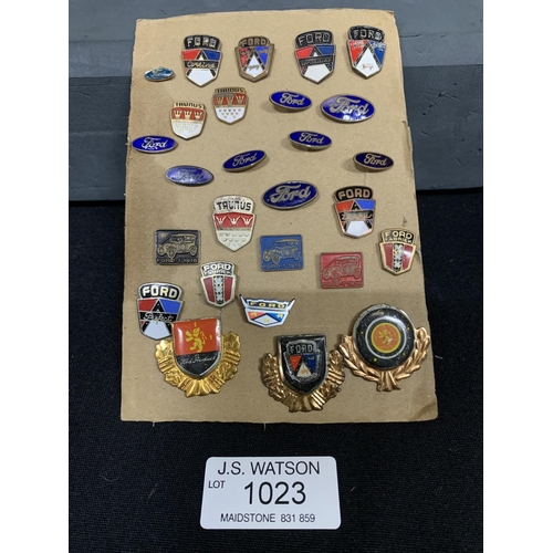 1023 - Collection of Vintage Car Badges