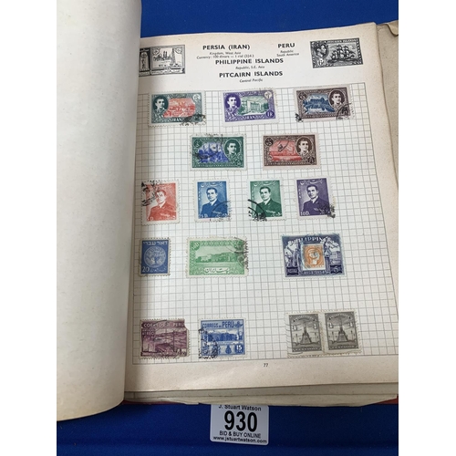 930 - 1956 dated Worldwide Stamp Album containing over 1800 Stamps