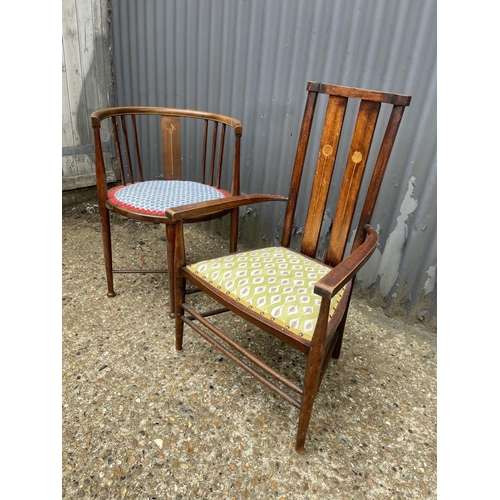 103 - Two arts and crafts style occasional chairs