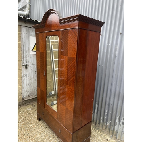 116 - An Edwardian mahogany single door wardrobe 116x45x200