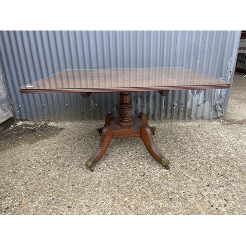 14 - A victorian rectangular mahogany tilt top breakfast table