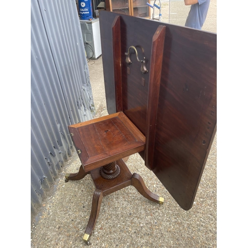 14 - A victorian rectangular mahogany tilt top breakfast table