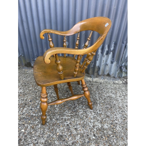 150 - A smokers bow back desk chair