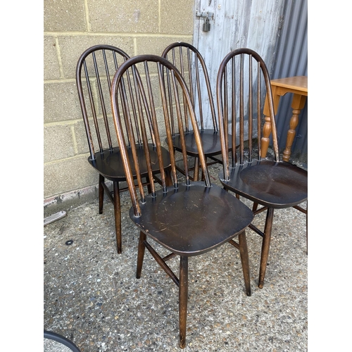 175 - A set of four stick back chairs by priory