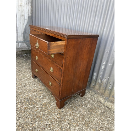 205 - A Georgian mahogany chest of five drawers