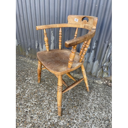 240 - A smokers bow back desk chair