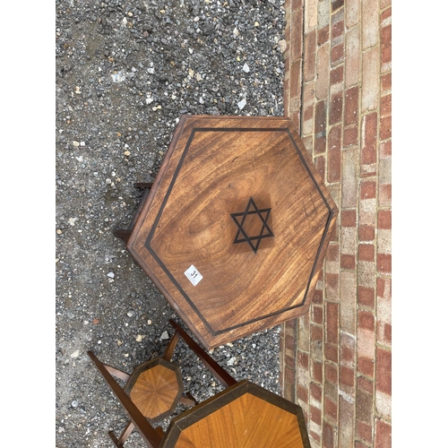 31 - Two inlaid occasional tables