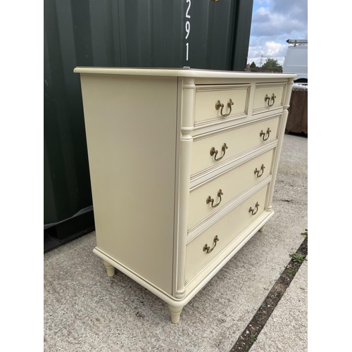 325 - A white painted chest of five drawers 90x47x90