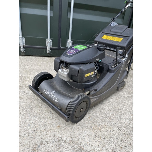 336 - HAYTER harrier 48 lawn mower approx 2 years old, serviced regularly with handbook