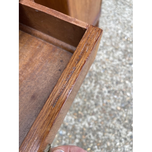 63 - A pair of arts and crafts style oak bedsides both stamped MORRIS OF GLASGOW