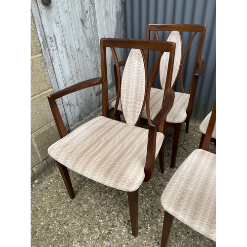 64 - A set of six g plan teak mid century dining chairs