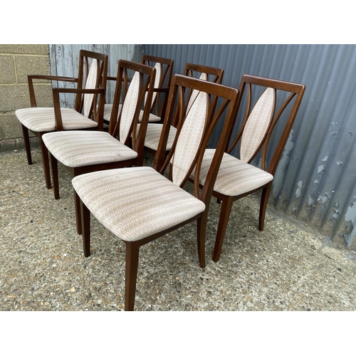 64 - A set of six g plan teak mid century dining chairs