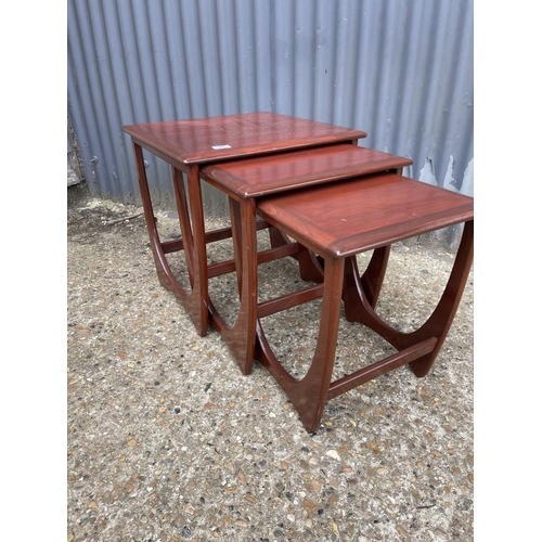 65 - A g plan teak nest of three occasional tables