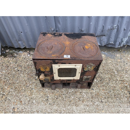 79 - A vintage french iron stove