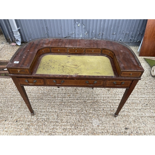 85 - A reproduction mahogany Carlton house style desk AF