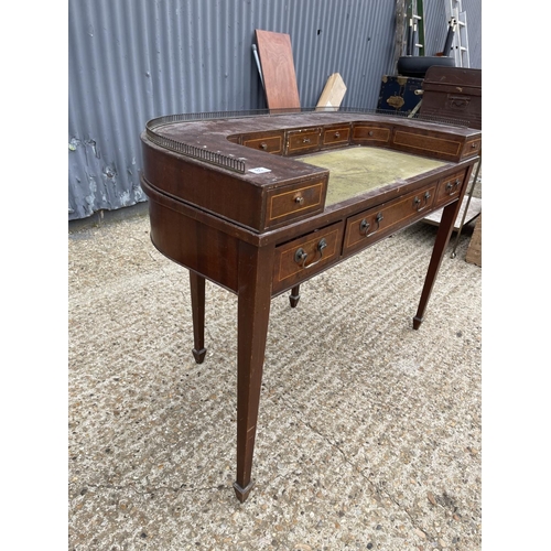 85 - A reproduction mahogany Carlton house style desk AF