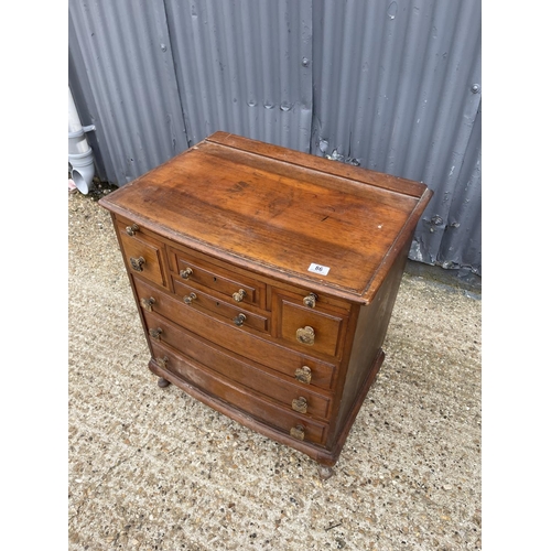 86 - A hardwood batchelors chest of drawers