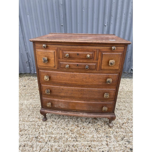 86 - A hardwood batchelors chest of drawers