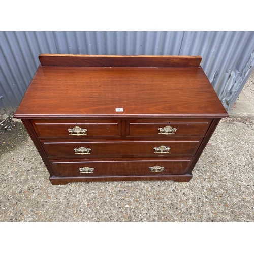 9 - An Edwardian mahogany chest of four drawers 112x50x77