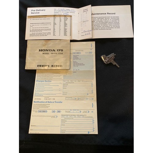 450 - HKP 388N - Honda CD 175, first registered 1/4/75. One registered keeper from new, now SORN,V5 presen... 