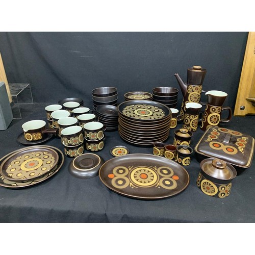 996 - Large quantity of Denby Arabesque tea and dinnerware (2) - 81 pieces including Coffee Pot