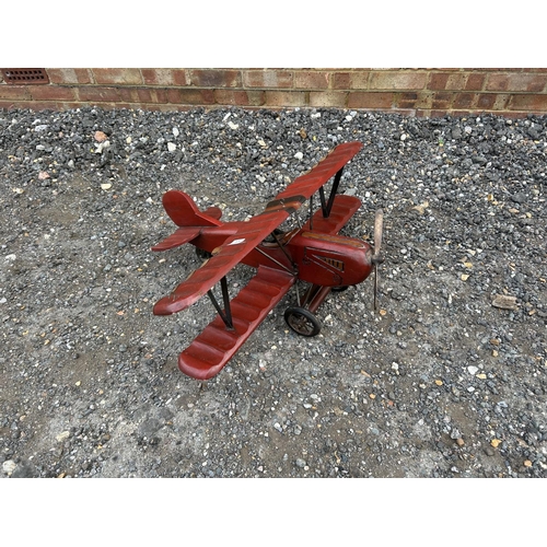 17 - Wooden model aeroplane 78x70cm