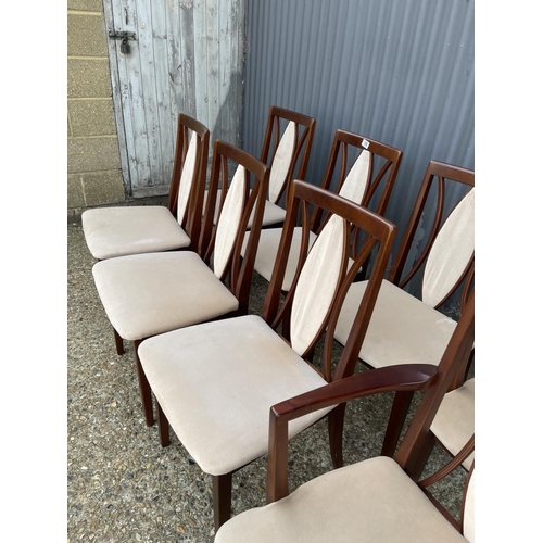 188 - A g plan teak set of 8 dining chairs