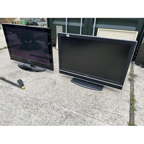 296 - A large Sony tv and a large Samsung tv