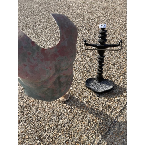 413 - Umbrella stand and torso