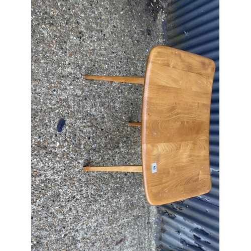 69 - Ercol light elm work station table 70x47x70