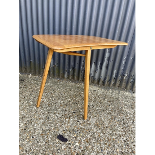 69 - Ercol light elm work station table 70x47x70