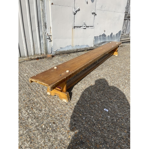 87 - A vintage school bench seat 8ft