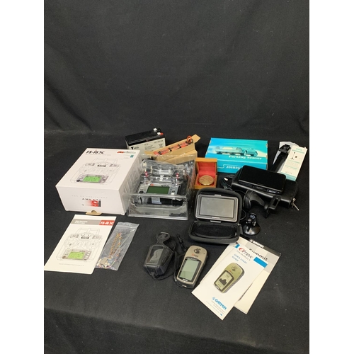 593 - New Flysky radio control system, parking sensor, Tom Tom, 2 Garmins and 3 battery packs