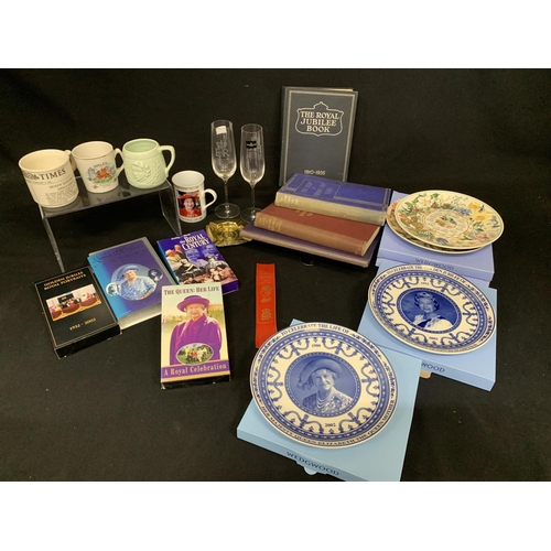 606 - Commemorative china and books