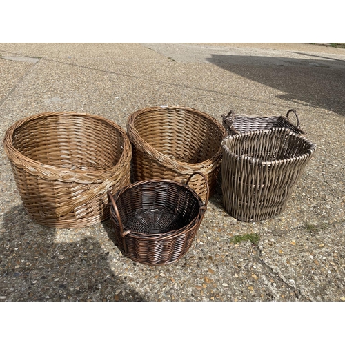 38 - Five large new wicker baskets