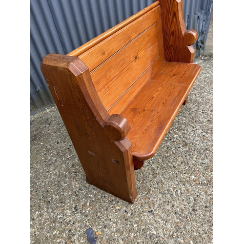 103 - A pine pew bench seat 110cm wide