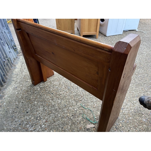 103 - A pine pew bench seat 110cm wide