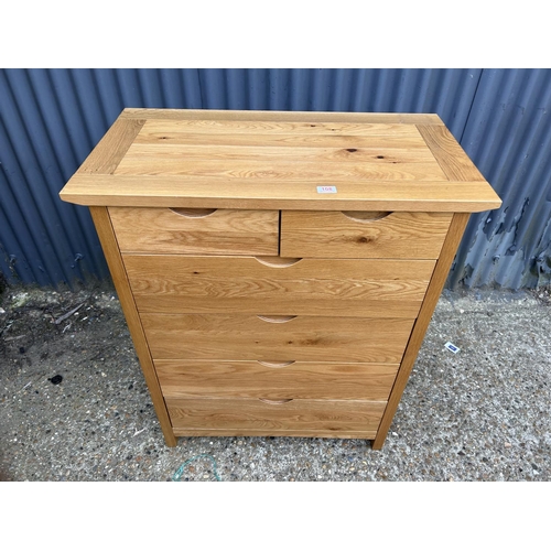 108 - A modern light oak chest of six drawers 87x46x105