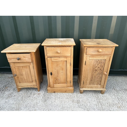 20 - Three country pine bedsides