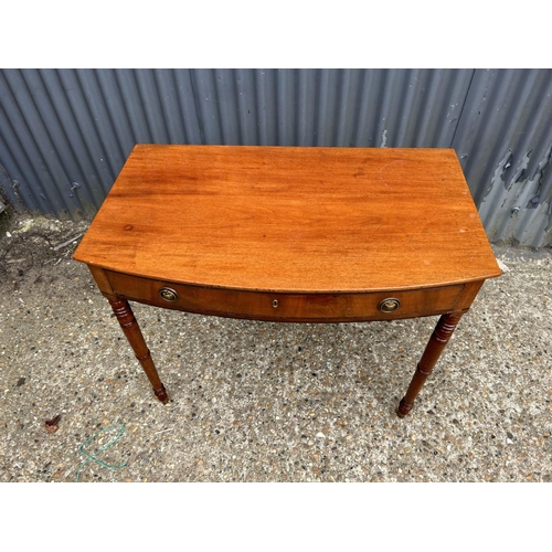 240 - An Edwardian mahogany single drawer hall table