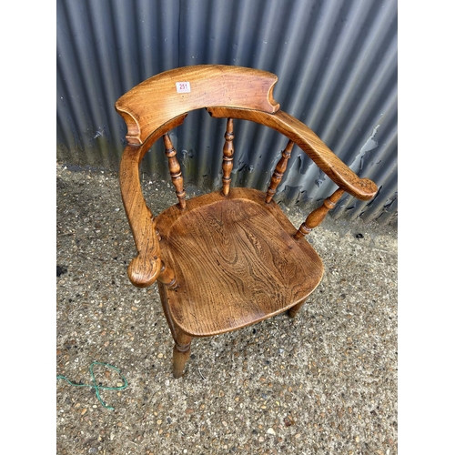 251 - A smokers bow style elbow chair