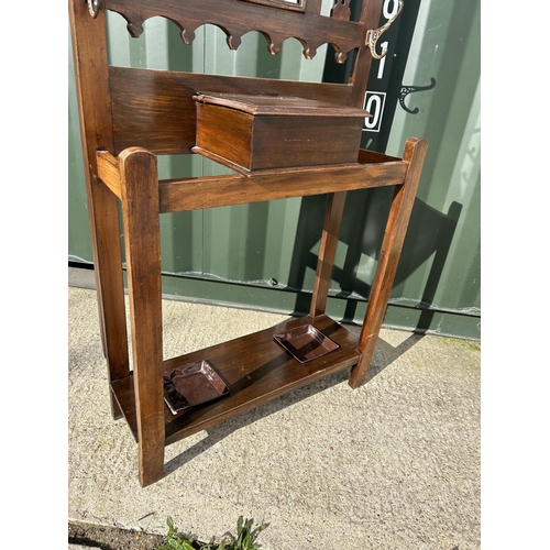 291 - An Edwardian mahogany hallstand