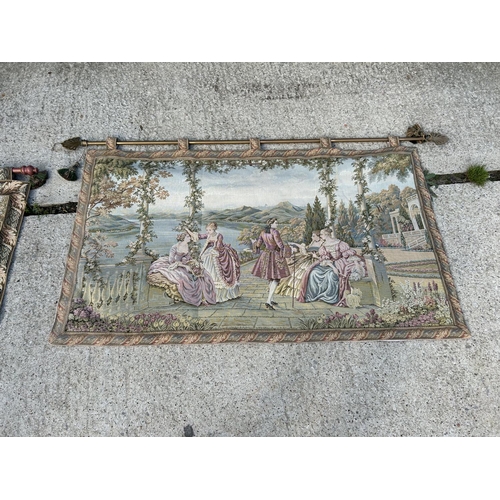 298 - Two wall hanging tapestry largest 133x80