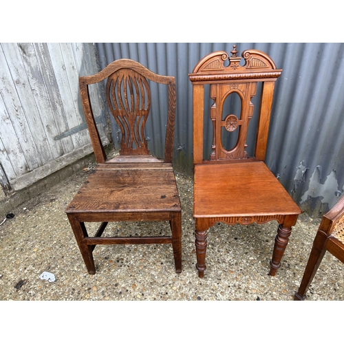 50a - A begere carver chair and two other antique chairs