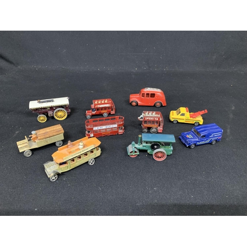 651 - Dinky vintage model car and other model vehicles